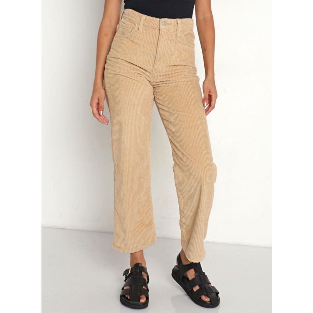 Levi's 25 Granola Beige "Ribcage Straight Ankle" Corduroy Pockets Pants